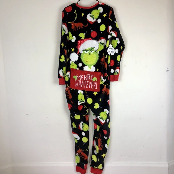 Prestigez The Grinch Boys Pajama Onesie Merry Whatever Hooded Costume